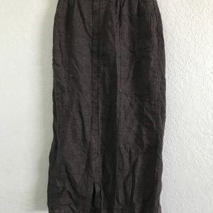 Flax by Jeanne Engelhart 100% Linen Maxi Skirt S